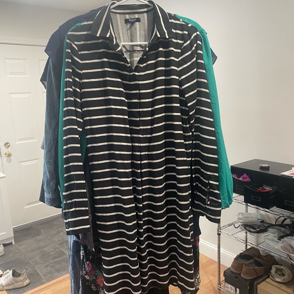 Madewell striped dress (M)